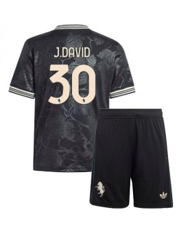 Juventus Jonathan David #30 Replika Tredje Kläder Barn 2025-26 Kortärmad (+ byxor)